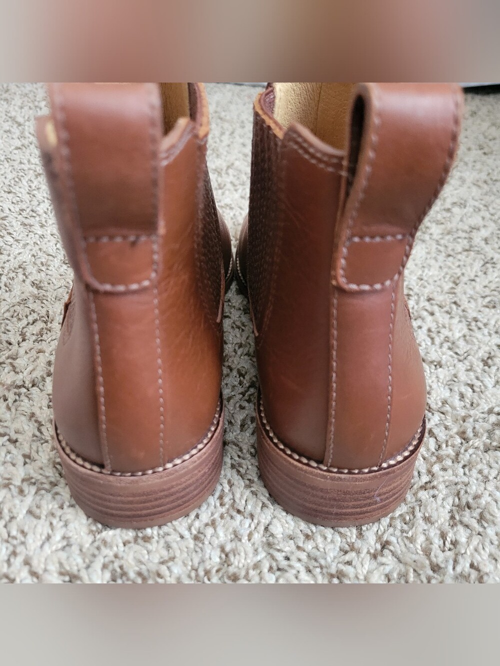 Madewell Ainsley Chelsea Boot Boots Shoes Dark Chestnut Brown Leather Size 7 - Picture 7 of 9